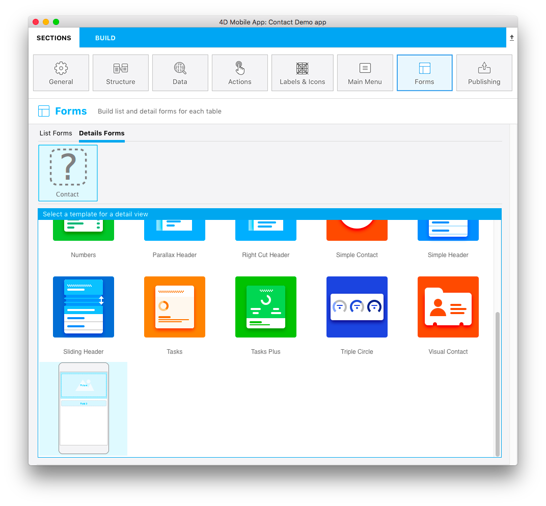 Missing listform icon custom template