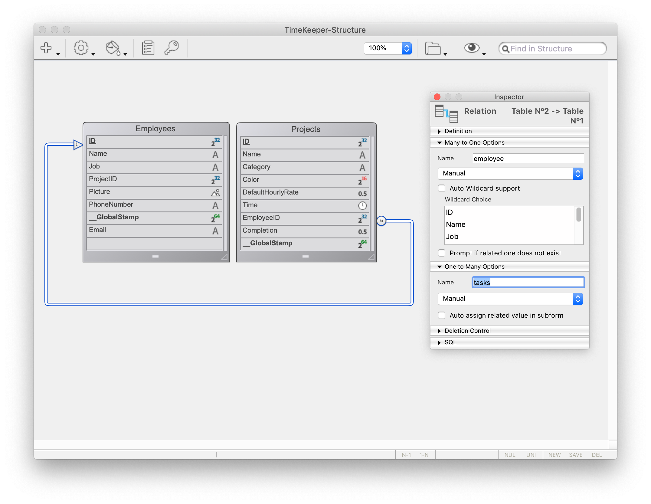 Select link from structure section