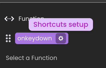 Shortcuts setup tooltip